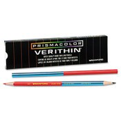 Prismacolor® Verithin Dual-Ended Two-Color Pencils, 2 mm, Blue/Red Lead, Blue/Red Barrel, Dozen Item: SAN02456
