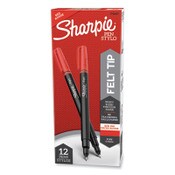 Sharpie® Water-Resistant Ink Porous Point Pen, Stick, Fine 0.4 mm, Red Ink, Black/Red Barrel, Dozen Item: SAN1742665
