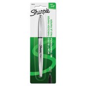 Sharpie® Stainless Steel Porous Point Pen, Stick, Fine 0.5 mm, Black Ink, Brushed Silver Barrel Item: SAN1800702