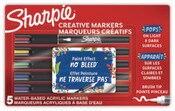 Sharpie® Creative Markers, Fine Brush Tip, Assorted Colors, 5/Pack Item: SAN2196904
