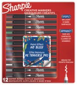Sharpie® Creative Markers, Fine Brush Tip, Assorted Colors, 12/Pack Item: SAN2196907