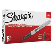 Sharpie® Fine Tip Permanent Marker, Fine Bullet Tip, Black, Dozen Item: SAN30001B