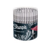 Sharpie® Metallic Fine Point Permanent Markers, Metallic Silver, 36/Pack Item: SAN9597