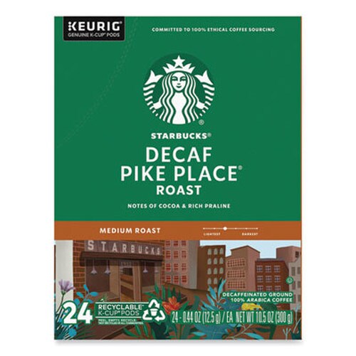 Starbucks® Pike Place Decaf Coffee K-Cups, 96/Carton Item: SBK011111161CT