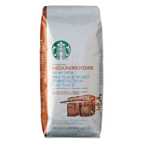 Starbucks® Coffee, Ground, Pike Place Decaf, 1lb Bag Item: SBK11029358
