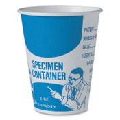 SOLO® Paper Specimen Cups, 8 oz, Blue/White, 50/Sleeve, 20 Sleeves/Carton Item: SCCSC378