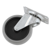 Rubbermaid® Commercial Non-Marking Plate Casters, Swivel Mount Plate, 4" Wheel, Black/Gray/Silver Item: SGSFG1011L20000