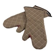 San Jamar® Bestguard Oven Mitt, 17", WebGuard Plus Fabric, Tan, Pair Item: SJM800FG17