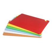 San Jamar® Cut-N-Carry Color Cutting Board with Molded-In Ruler, Assorted Colors, 6/Pack Item: SJMCB1824KC