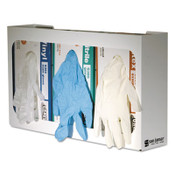 San Jamar® White Enamel Disposable Glove Dispenser, 3-Box, Steel, White, 18 x 3.75 x 10 Item: SJMG0804
