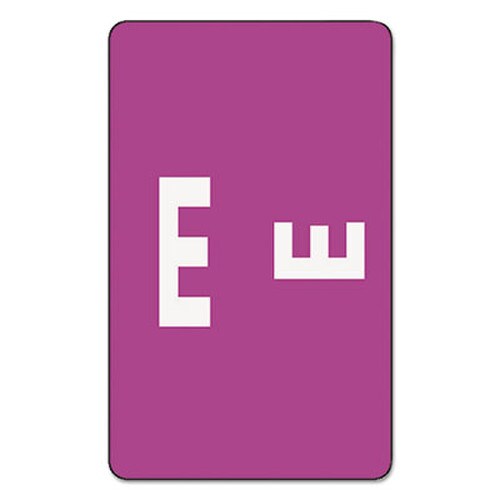 Smead AlphaZ Color-Coded Second Letter Alphabetical Labels, E, 1 x 1.63, Purple, 10/Sheet, 10 Sheets/Pack Item: SMD67175
