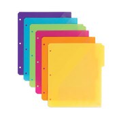 Smead Three-Ring Binder Poly Index Dividers with Pocket, 9.75 x 11.25, Assorted Colors, 30/Box Item: SMD89421
