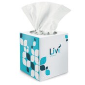 Livi® VPG Select Cube Facial Tissue, 2-Ply, White, 90 Sheets/Box, 36 Boxes/Carton Item: SOL11516