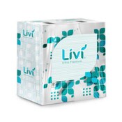 Livi® Ultra Premium Livi Ultra Premium Facial Tissue, 2-Ply, White, Cube Box, 80 Sheets/Box, 4 Boxes/Pack, 6 Packs/Carton Item: SOL192101