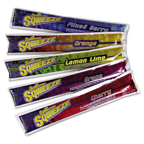Sqwincher® Sqweeze Freeze Pops, Assorted Flavors, 3 oz Packets, 150/Carton Item: SQW159200201