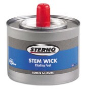 Sterno® Chafing Fuel Can With Stem Wick, Methanol, 6 Hour Burn, 1.89 g, 24/Carton Item: STE10102