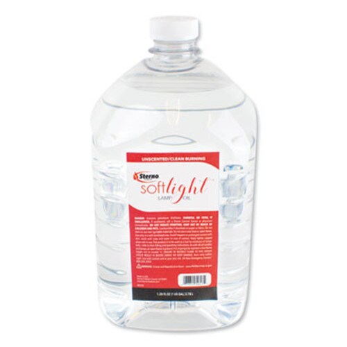 Sterno® Soft Light Liquid Wax Lamp Oil, Clear, 1 gal Bottle, 4/Carton Item: STE30644