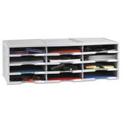 Storex Storex Literature Organizer, 12 Compartments, 10.63 x 13.3 x 31.4, Gray Item: STX61601U01C