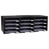 Storex Storex Literature Organizer, 12 Compartments, 10.63 x 13.3 x 31.4, Black Item: STX61602U01C