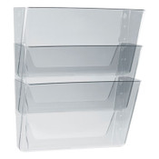 Storex Wall File, 3 Sections, Letter Size, 13" x 4" x 14", Clear, 3/Set Item: STX70245U06C