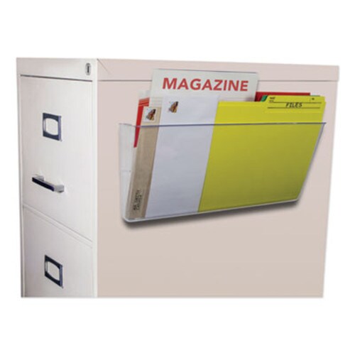 Storex Unbreakable Magnetic Wall File, Legal/Letter Size, 16" x 4" x 7", Clear Item: STX70325U06C