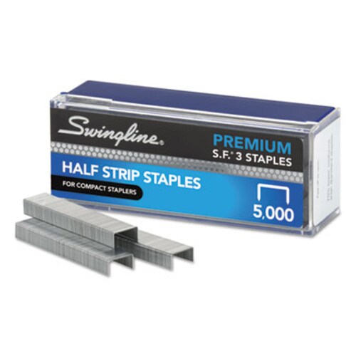 Swingline® S.F. 3 Premium Staples, 0.25" Leg, 0.5" Crown, Steel, 5,000/Box Item: SWI35440