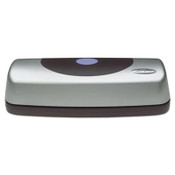 Swingline® 15-Sheet Electric/Battery Portable Desktop Punch, Three-Holes, 9/32" Holes, Silver/Black Item: SWI74515