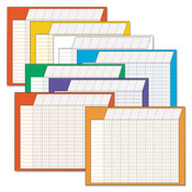 TREND® Jumbo Horizontal Incentive Chart Pack, 28 x 22, Assorted Colors with Assorted Borders, 8/Pack Item: TEPT73902