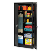 Tennsco Deluxe Combination Wardrobe/Storage Cabinet, 36w x 24d x 78h, Black Item: TNN7820BK