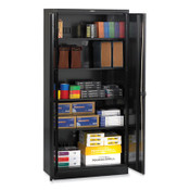 Tennsco Deluxe Recessed Handle Storage Cabinet, 36w x 24d x 78h, Black Item: TNN7824RHBK
