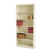 Tennsco Metal Bookcase, Six-Shelf, 34.5w x 13.5h x 78h, Putty Item: TNNB78PY