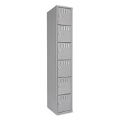 Tennsco Box Compartments, Single Stack, 12w x 18d x 72h, Medium Gray Item: TNNBS6121812AMG