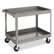 Tennsco Two-Shelf Metal Cart, Metal, 2 Shelves, 500 lb Capacity, 24" x 36" x 32", Gray Item: TNNSC2436