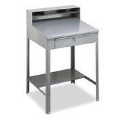 Tennsco Open Steel Shop Desk, 34.5" x 29" x 53.75", Medium Gray Item: TNNSR57MG