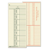 TOPS™ Time Clock Cards, Replacement for K14-15, Two Sides, 3.38 x 8.25, 500/Box Item: TOP1260