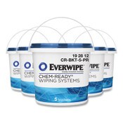 Everwipe™ Chem-Ready Wiping System Bucket, 7.13 x 7.13 x 7, White, 5/Carton Item: TRK192812