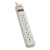 Tripp Lite by Eaton Protect It! Surge Protector, 6 AC Outlets, 4 ft Cord, 790 J, Light Gray Item: TRPTLP604