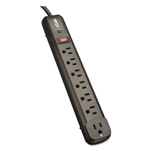 Tripp Lite by Eaton Protect It! Surge Protector, 7 AC Outlets, 4 ft Cord, 1,080 J, Black Item: TRPTLP74RB