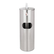 2XL Standing Stainless Wipes Dispener, 12 x 12 x 36, Cylindrical, 5 gal, Stainless Steel Item: TXLL65