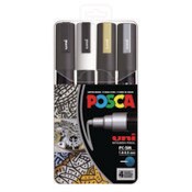 POSCA™ Water-Based Paint Markers, Medium Bullet Tip, Assorted Colors, 4/Set Item: UBCPC5M4C