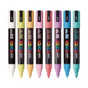 POSCA™ Water-Based Paint Markers, Medium Bullet Tip, 1.8 mm/2.5 mm, Assorted Colors, 8/Set Item: UBCPC5M8CSFTCLR