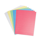 U Brands Data Card Replacement Sheet, 8.5 x 11 Sheets, Perforated at 1", Assorted, 10/Pack Item: UBRFM1614