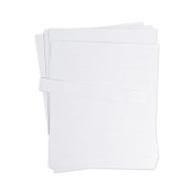 U Brands Data Card Replacement Sheet, 8.5 x 11 Sheets, Perforated at 1", White, 10/Pack Item: UBRFM1615