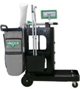 Unger® ZoneCleanRx Janitorial Carts, Plastic, 3 Shelves, 23.5 x 25 x 25, Black Item: UNGCRTZN