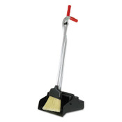 Unger® Ergo Dustpan With Broom, 12w x 33h, Metal with Vinyl Coated Handle, Red/Silver Item: UNGEDPBR