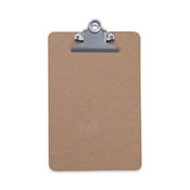Universal® Hardboard Clipboard, 0.75" Clip Capacity, Holds 5 x 8 Sheets, Brown, 3/Pack Item: UNV05610VP