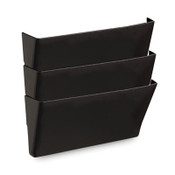 Universal® Wall File Pockets, 3 Sections, Letter Size,13" x 4.13" x 14.5", Black, 3/Pack Item: UNV08121