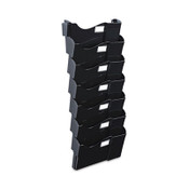 Universal® Grande Central Filing System, 7 Sections, Legal/Letter Size, Wall Mount, 16" x 4.75" x 38.25", Black, 7/Pack Item: UNV08174