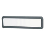 Universal® Recycled Cubicle Nameplate with Rounded Corners, 9 x 2.5, Charcoal Item: UNV08223