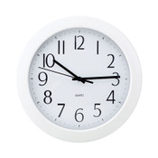 Universal® Whisper Quiet Clock, 12" Overall Diameter, White Case, 1 AA (sold separately) Item: UNV10461